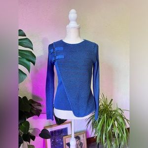 Women’s Blue and Black Sweater